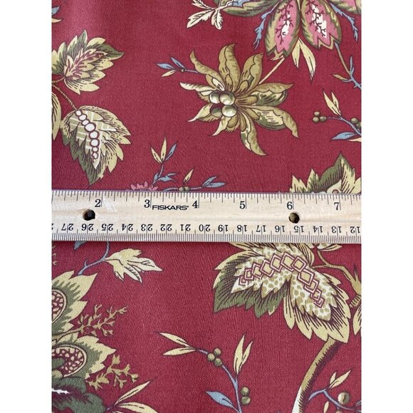 Exclusive Waverly Screen Print Fabric 24" X 64" Floral Pattern Cotton & Polyeste - Picture 2 of 3